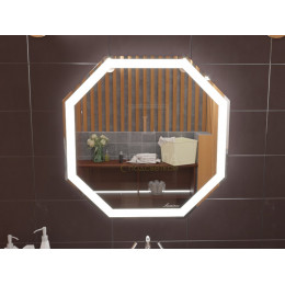Зеркало в ванную комнату с подсветкой Тревизо 90х90 см