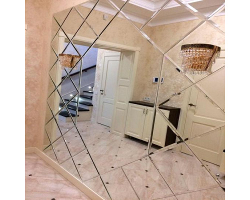 Большое зеркальное панно для коридора