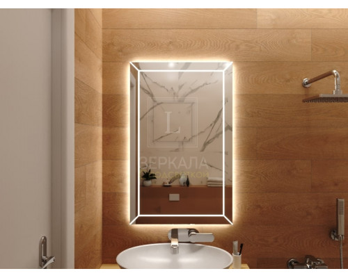 Зеркало с ЛЕД подсветкой в ванную комнату Айрис