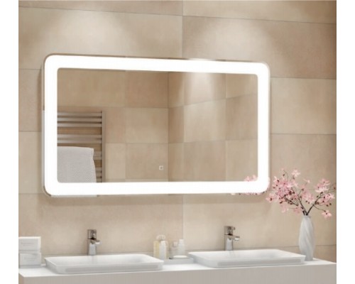 Зеркало в ванную комнату с подсветкой Мила
